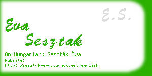 eva sesztak business card