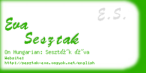 eva sesztak business card